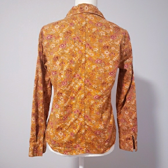 Lemon grass Button down shirt s boho floral - Picture 7 of 13